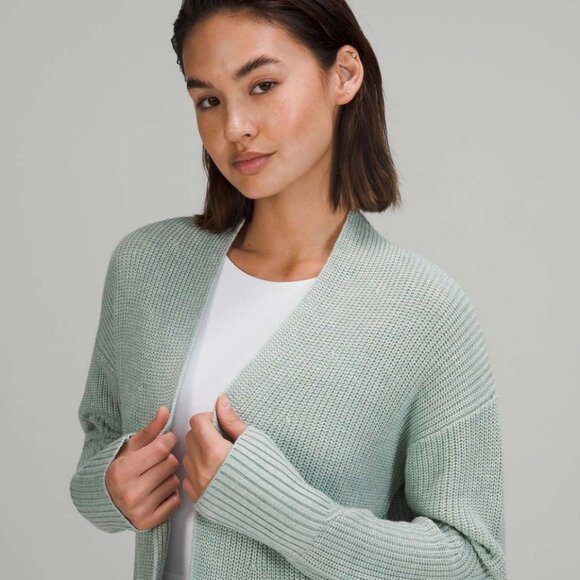 Lululemon Cashmere Knit Wrap Cardigan Sweater Relaxed Fit Open Oversized Long - Picture 3 of 12